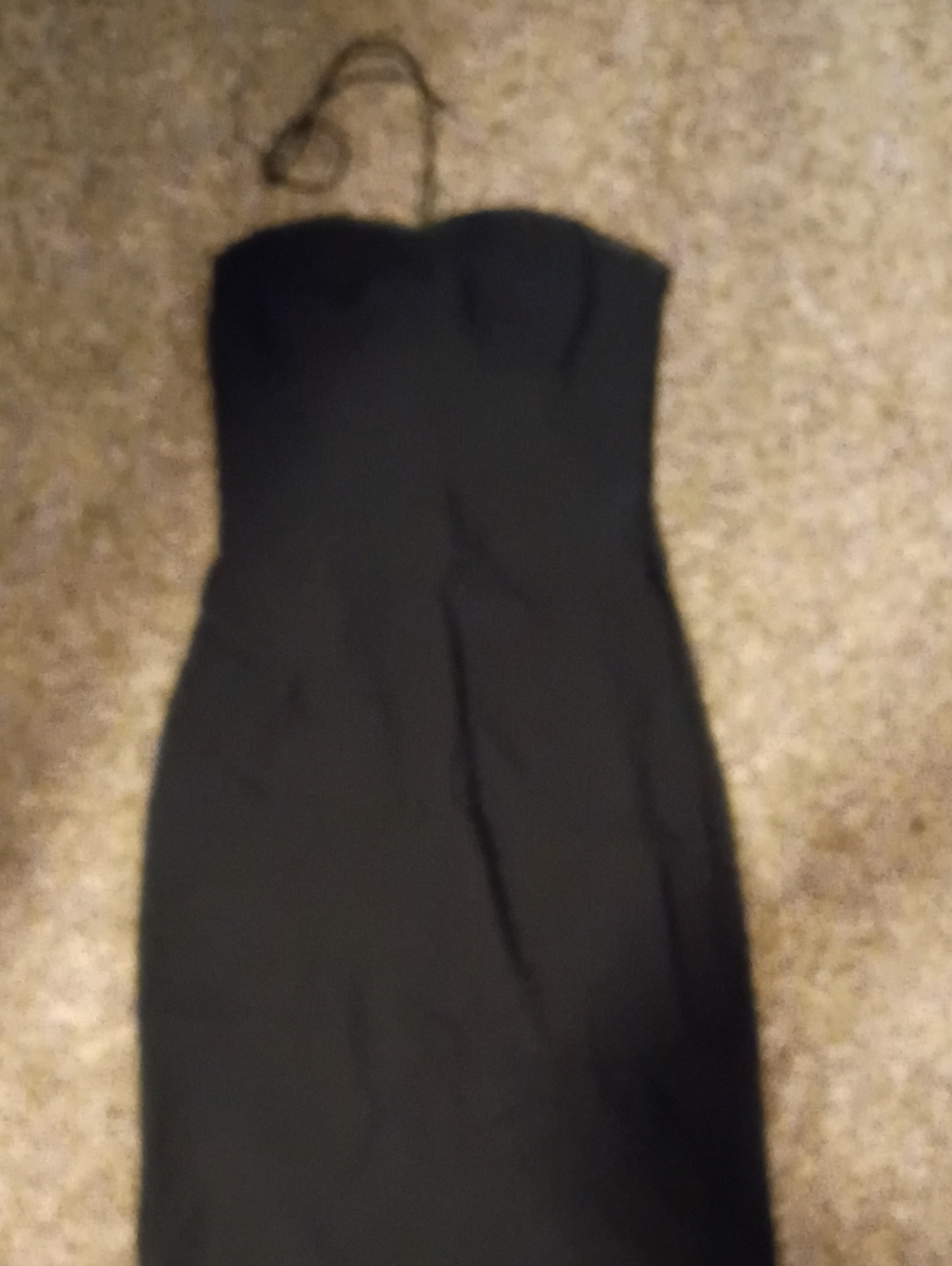 Vintage Express Stretch Strapless Black Womenβs Dress - Evening Style Sz 9/10